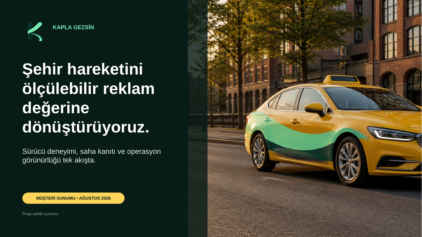 Kapla Gezsin proje sunumu kapak sayfası